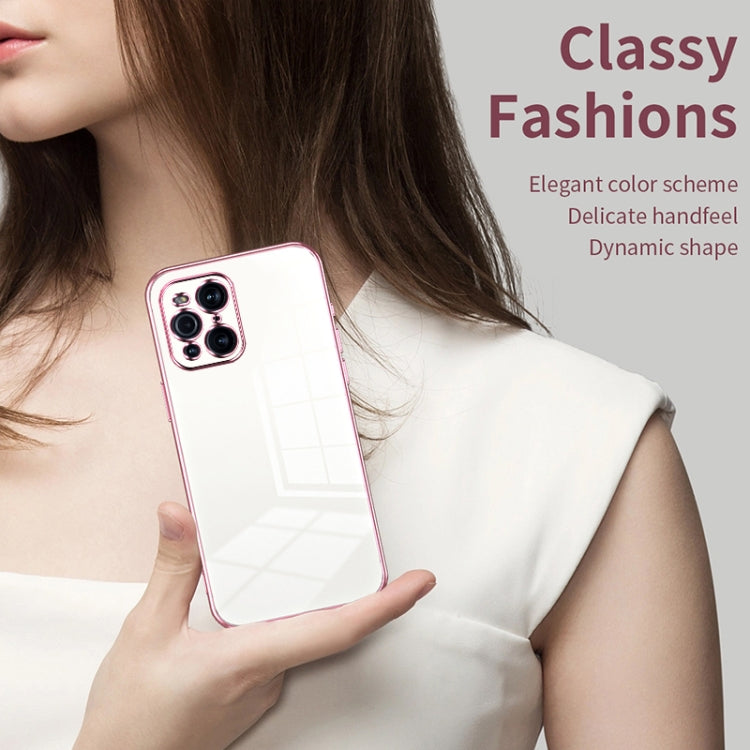For OPPO Find X3 / Find X3 Pro Transparent Plating Fine Hole Phone Case(Gold) - OPPO Cases by PMC Jewellery | Online Shopping South Africa | PMC Jewellery | Buy Now Pay Later Mobicred
