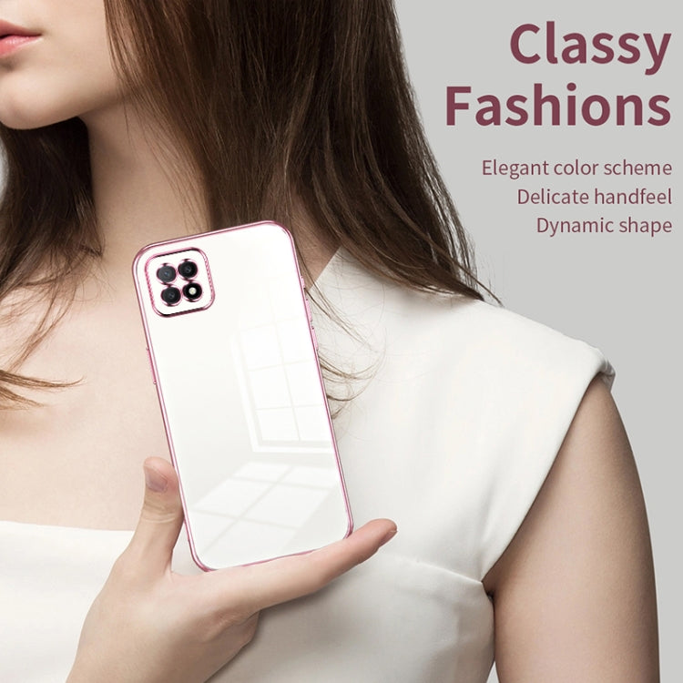 For OPPO A72 5G / A73 5G Transparent Plating Fine Hole Phone Case(Black) - OPPO Cases by PMC TechLife | Online Shopping South Africa | PMC TechLife | Buy Now Pay Later Mobicred