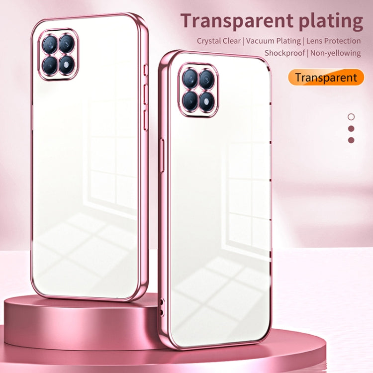 For OPPO Reno4 SE Transparent Plating Fine Hole Phone Case(Green) - OPPO Cases by PMC TechLife | Online Shopping South Africa | PMC TechLife | Buy Now Pay Later Mobicred
