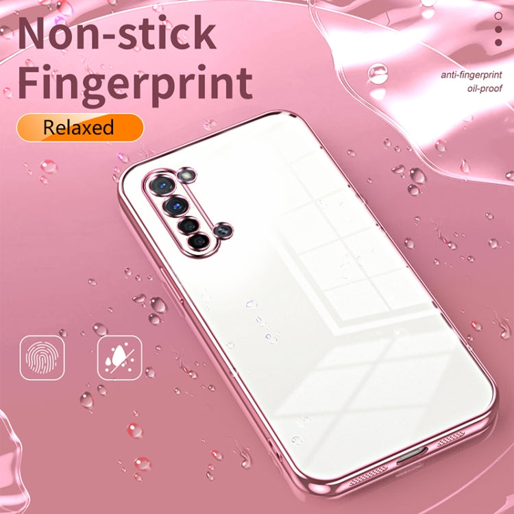 For OPPO Reno3 5G / Find X2 Lite Transparent Plating Fine Hole Phone Case(Purple) - OPPO Cases by PMC Jewellery | Online Shopping South Africa | PMC Jewellery | Buy Now Pay Later Mobicred