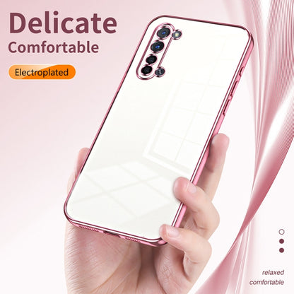 For OPPO Reno3 5G / Find X2 Lite Transparent Plating Fine Hole Phone Case(Purple) - OPPO Cases by PMC Jewellery | Online Shopping South Africa | PMC Jewellery | Buy Now Pay Later Mobicred