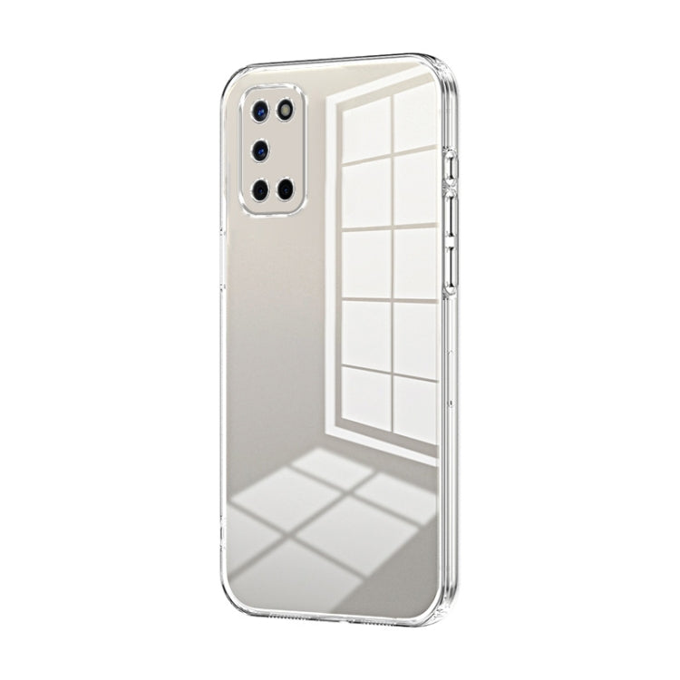 For OPPO A52 / A72 / A92 Transparent Plating Fine Hole Phone Case(Transparent) - OPPO Cases by PMC Jewellery | Online Shopping South Africa | PMC Jewellery | Buy Now Pay Later Mobicred