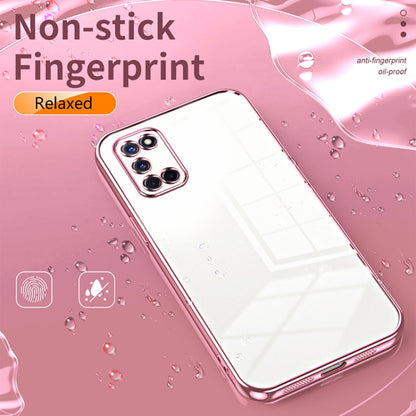 For OPPO A52 / A72 / A92 Transparent Plating Fine Hole Phone Case(Silver) - OPPO Cases by PMC Jewellery | Online Shopping South Africa | PMC Jewellery | Buy Now Pay Later Mobicred