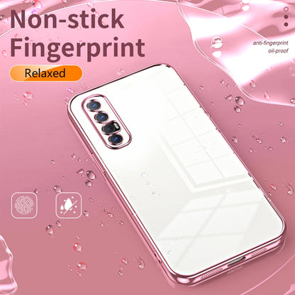 For OPPO Reno3 Pro Transparent Plating Fine Hole Phone Case(Transparent) - OPPO Cases by PMC Jewellery | Online Shopping South Africa | PMC Jewellery | Buy Now Pay Later Mobicred