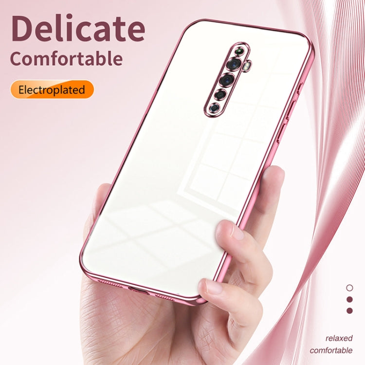 For OPPO Reno2 Z / Reno2 F Transparent Plating Fine Hole Phone Case(Silver) - OPPO Cases by PMC Jewellery | Online Shopping South Africa | PMC Jewellery | Buy Now Pay Later Mobicred