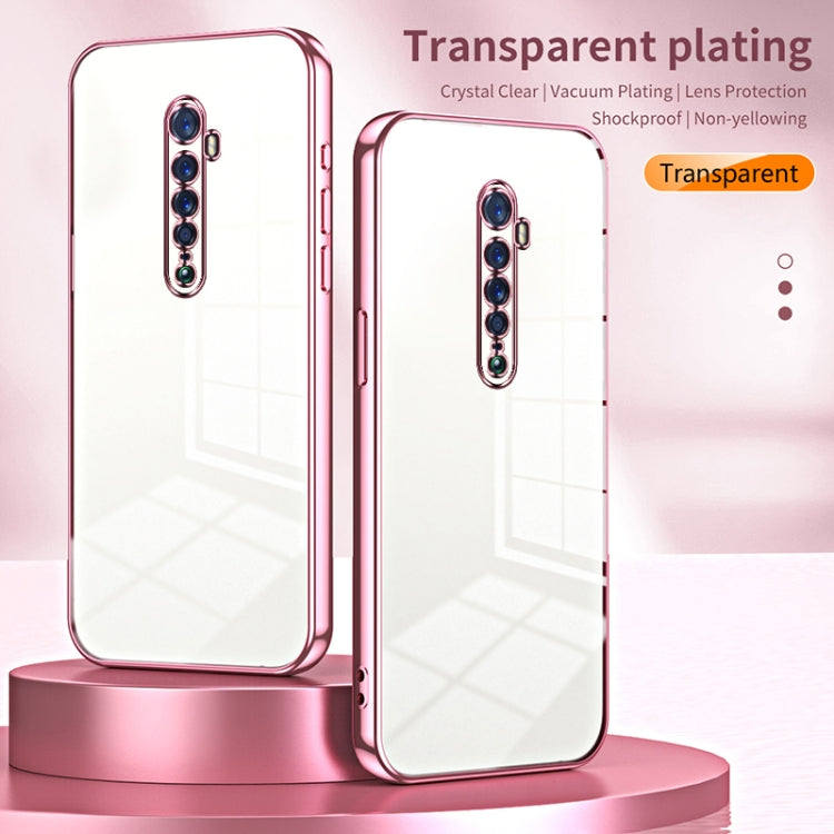 For OPPO Reno2 Transparent Plating Fine Hole Phone Case(Purple) - OPPO Cases by PMC Jewellery | Online Shopping South Africa | PMC Jewellery | Buy Now Pay Later Mobicred