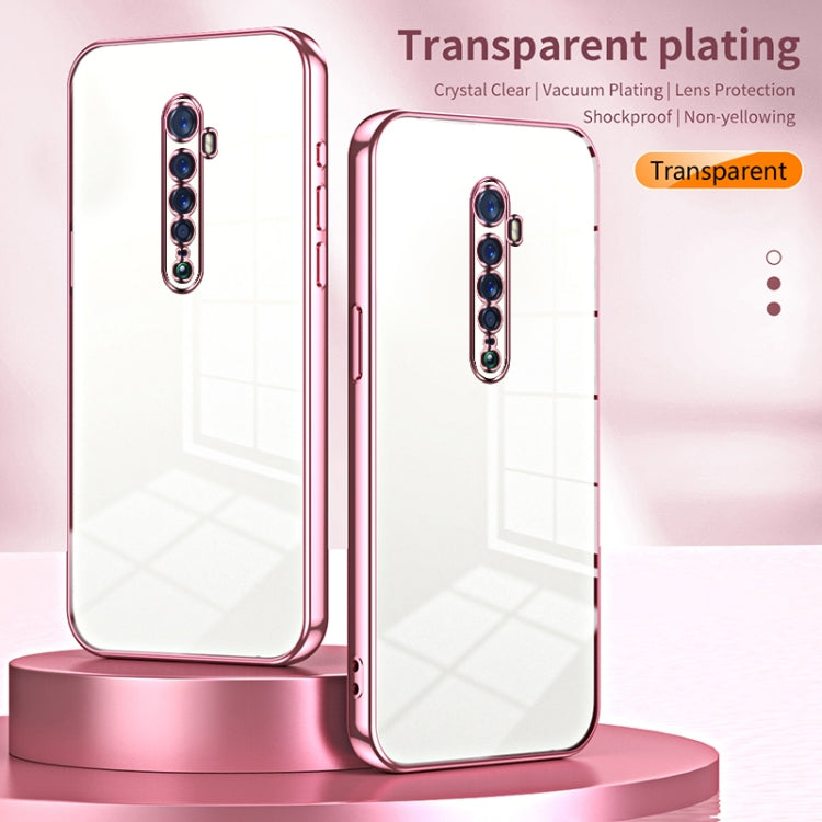 For OPPO Reno2 Transparent Plating Fine Hole Phone Case(Green) - OPPO Cases by PMC TechLife | Online Shopping South Africa | PMC TechLife | Buy Now Pay Later Mobicred