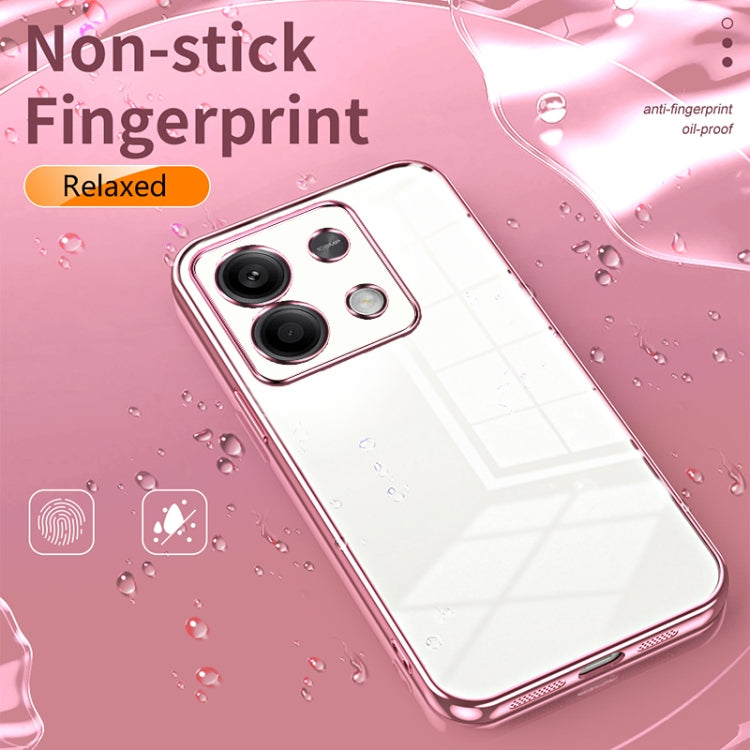 For Xiaomi Redmi Note 13 5G Transparent Plating Fine Hole Phone Case(Transparent) - Note 13 Cases by PMC Jewellery | Online Shopping South Africa | PMC Jewellery | Buy Now Pay Later Mobicred