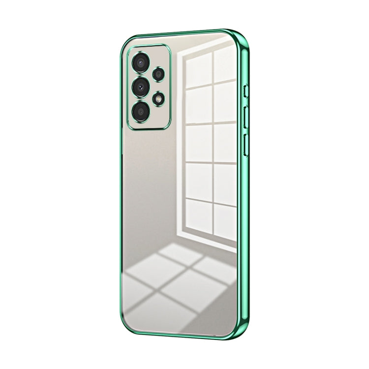 For Samsung Galaxy A13 4G Transparent Plating Fine Hole Phone Case(Green) - free shipping - PMC TechLife - Order now!