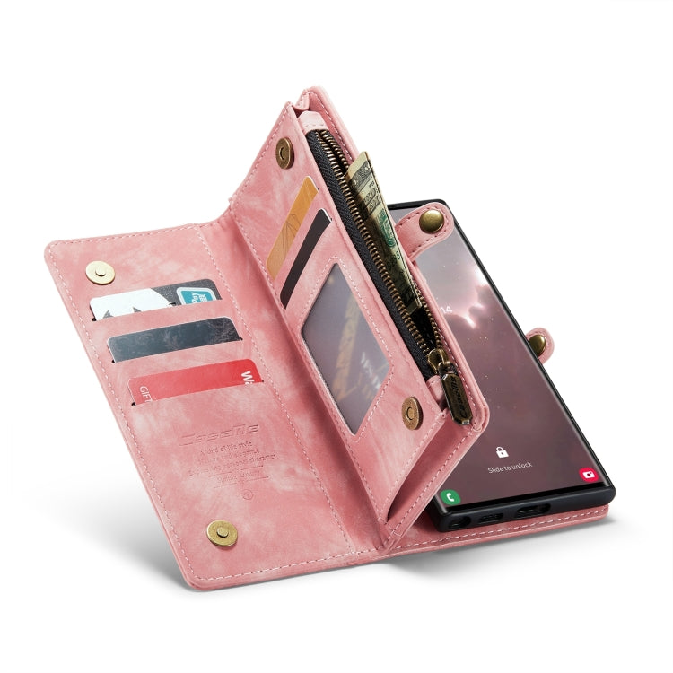 For Samsung Galaxy S24 Ultra 5G CaseMe 008 Detachable Multifunctional Leather Phone Case(Pink) - Galaxy S24 Ultra 5G Cases by CaseMe | Online Shopping South Africa | PMC Jewellery