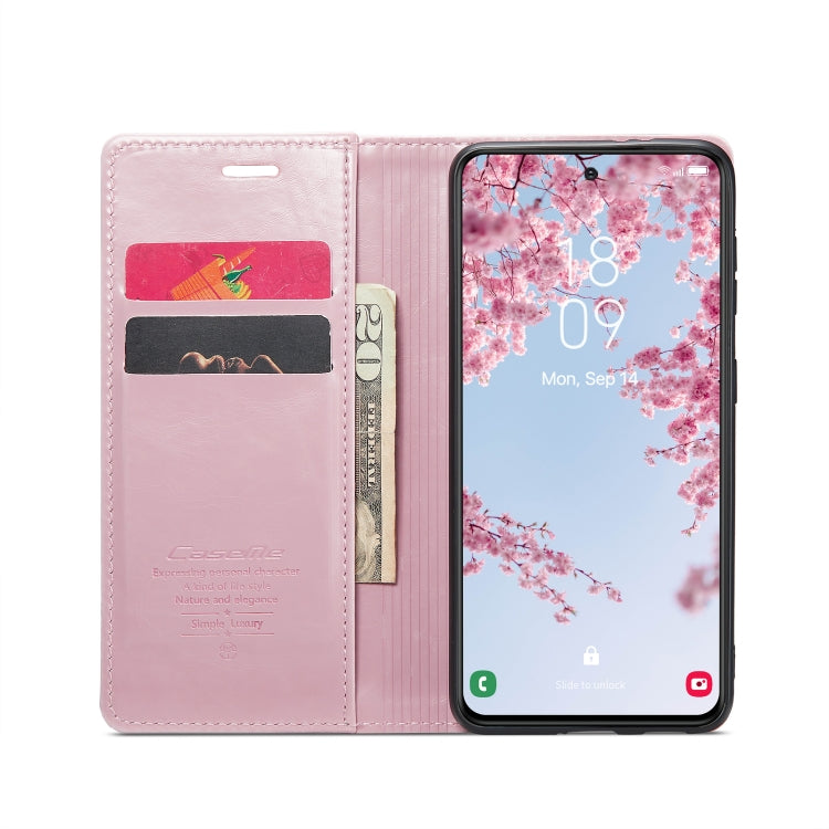 For Samsung Galaxy S24+ 5G CaseMe 003 Crazy Horse Texture Flip Leather Phone Case(Pink) - Galaxy S24+ 5G Cases by CaseMe | Online Shopping South Africa | PMC Jewellery | Buy Now Pay Later Mobicred