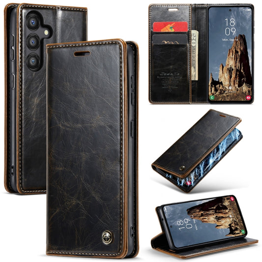 For Samsung Galaxy A35 5G CaseMe 003 Crazy Horse Texture Flip Leather Phone Case(Coffee) - Galaxy Phone Cases by CaseMe | Online Shopping South Africa | PMC Jewellery | Buy Now Pay Later Mobicred