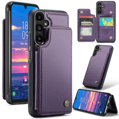 For Samsung Galaxy A25 4G CaseMe C22 PC+TPU Business Style RFID Anti-theft Leather Phone Case(Purple) - Galaxy Phone Cases by CaseMe | Online Shopping South Africa | PMC Jewellery | Buy Now Pay Later Mobicred