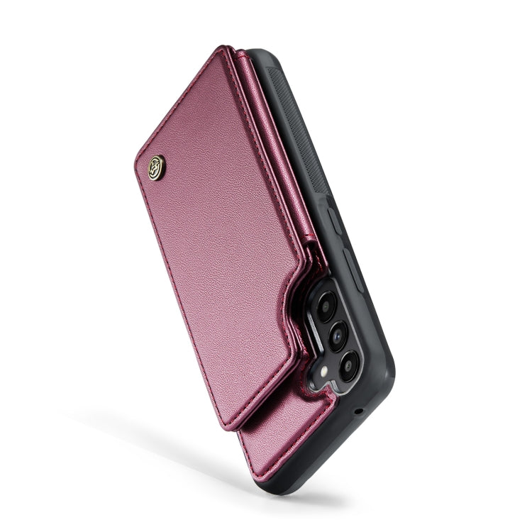 For Samsung Galaxy A35 5G CaseMe C22 PC+TPU Business Style RFID Anti-theft Leather Phone Case(Wine Red) - Galaxy Phone Cases by CaseMe | Online Shopping South Africa | PMC Jewellery | Buy Now Pay Later Mobicred