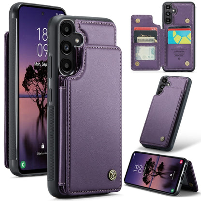 For Samsung Galaxy A35 5G CaseMe C22 PC+TPU Business Style RFID Anti-theft Leather Phone Case(Purple) - Galaxy Phone Cases by CaseMe | Online Shopping South Africa | PMC Jewellery | Buy Now Pay Later Mobicred