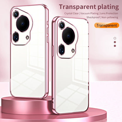 For Huawei Pura 70 Ultra Transparent Plating Fine Hole Phone Case(Silver) - Huawei Cases by PMC Jewellery | Online Shopping South Africa | PMC Jewellery | Buy Now Pay Later Mobicred