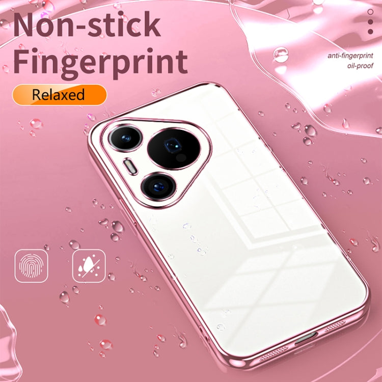 For Huawei Pura 70 Pro Transparent Plating Fine Hole Phone Case(Silver) - Huawei Cases by PMC Jewellery | Online Shopping South Africa | PMC Jewellery | Buy Now Pay Later Mobicred