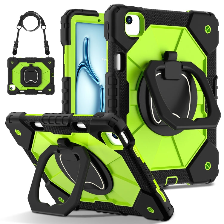 For iPad Air 11 2024 Contrast Color Robot Silicone Hybrid PC Tablet Case(Black Yellow Green) - iPad Air 11 2024 Cases by PMC Jewellery | Online Shopping South Africa | PMC Jewellery | Buy Now Pay Later Mobicred