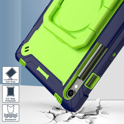 For Samsung Galaxy Tab S9 FE / S9 Handle Robot Silicone Hybrid PC Tablet Case(Navy Yellow Green) - Galaxy Tab S9 Cases by PMC Jewellery | Online Shopping South Africa | PMC Jewellery | Buy Now Pay Later Mobicred