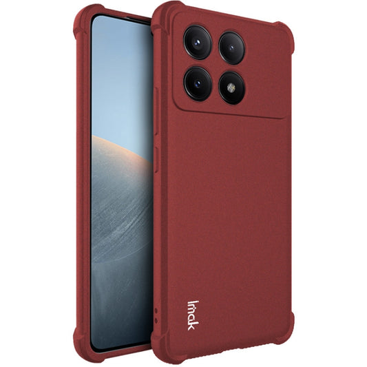 For Xiaomi Redmi K70 5G / K70 Pro 5G imak Shockproof Airbag TPU Phone Case(Matte Red) - K70 Pro Cases by imak | Online Shopping South Africa | PMC Jewellery | Buy Now Pay Later Mobicred