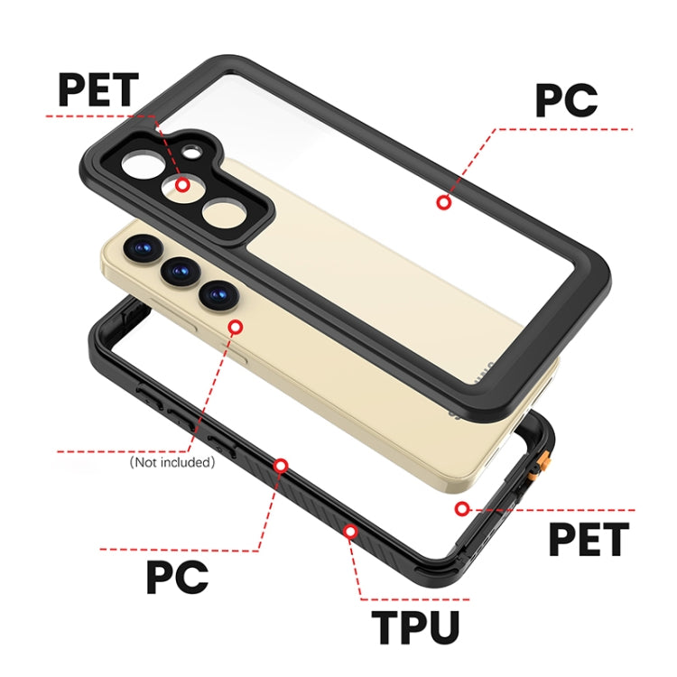 For Samsung Galaxy S24+ 5G RedPepper IP68 Waterproof Phone Case(Black) - free shipping - PMC TechLife - Order now!