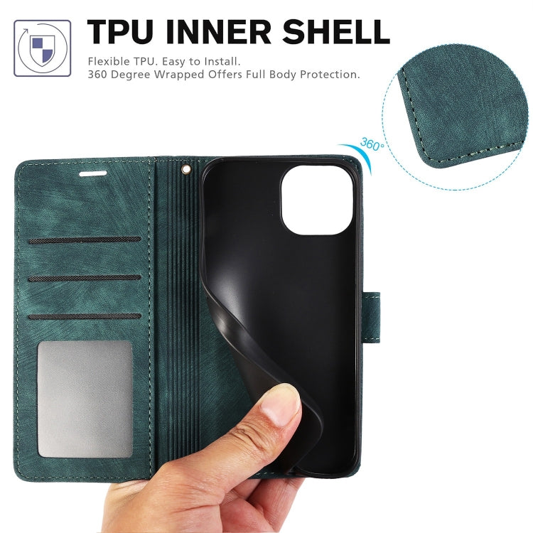 For iPhone 16 Pro Orchid Butterfly Embossed Leather Phone Case(Green) - iPhone 16 Pro Cases by PMC TechLife | Online Shopping South Africa | PMC TechLife | Buy Now Pay Later Mobicred