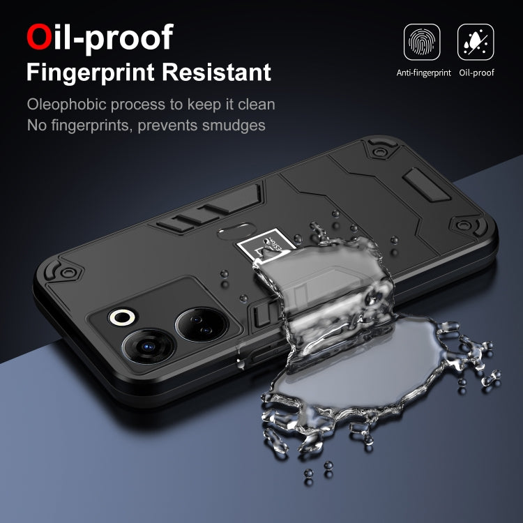 For Tecno Camon 20 Pro 4G 2 in 1 Shockproof Phone Case(Black) - Tecno Cases by PMC TechLife | Online Shopping South Africa | PMC TechLife | Buy Now Pay Later Mobicred