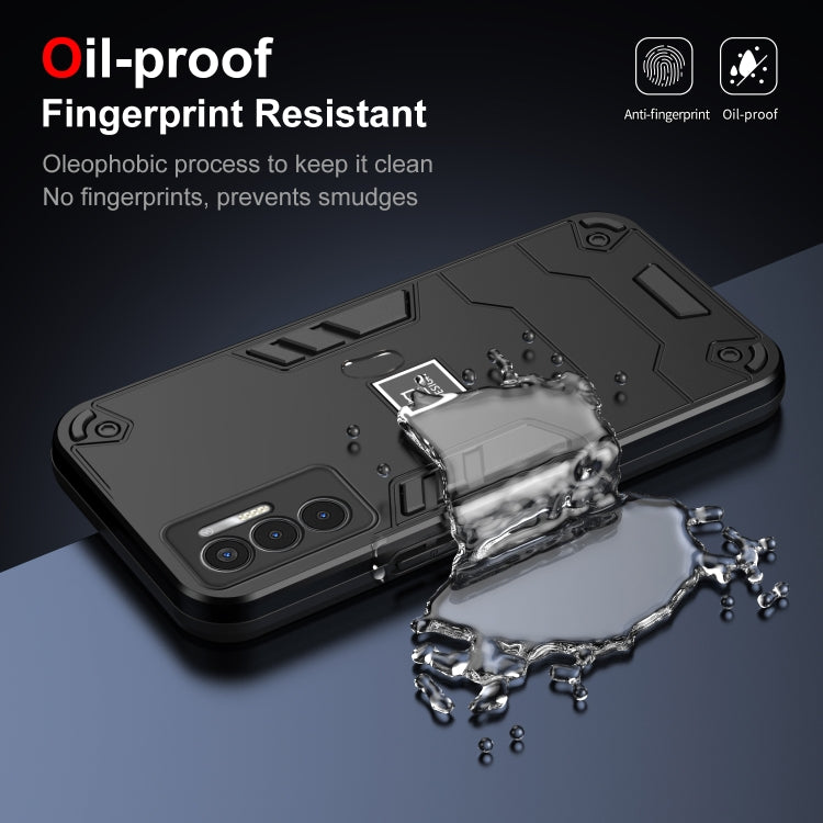 For Tecno Pova 3 2 in 1 Shockproof Phone Case(Black) - Tecno Cases by PMC TechLife | Online Shopping South Africa | PMC TechLife | Buy Now Pay Later Mobicred