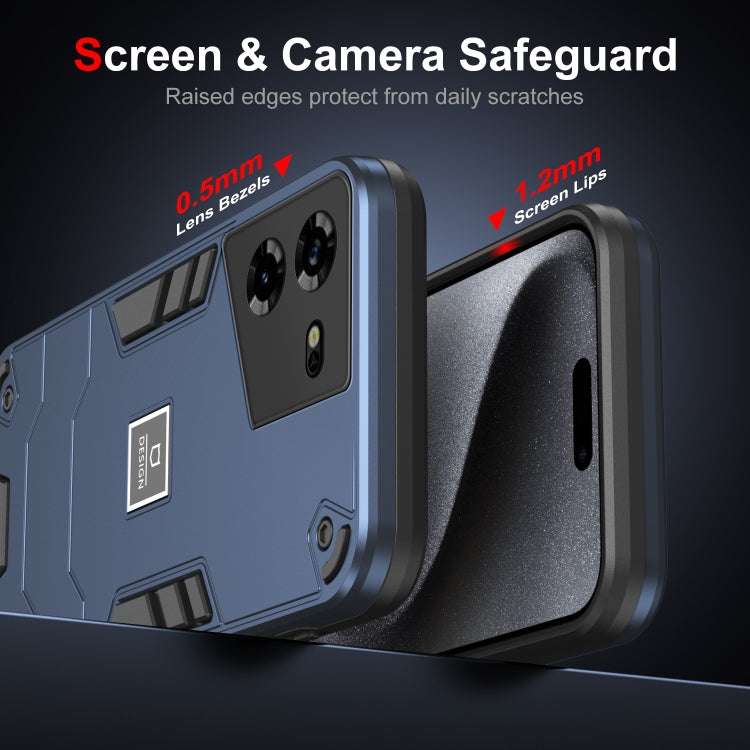 For Tecno Pova 5 2 in 1 Shockproof Phone Case(Blue) - Tecno Cases by PMC TechLife | Online Shopping South Africa | PMC TechLife | Buy Now Pay Later Mobicred