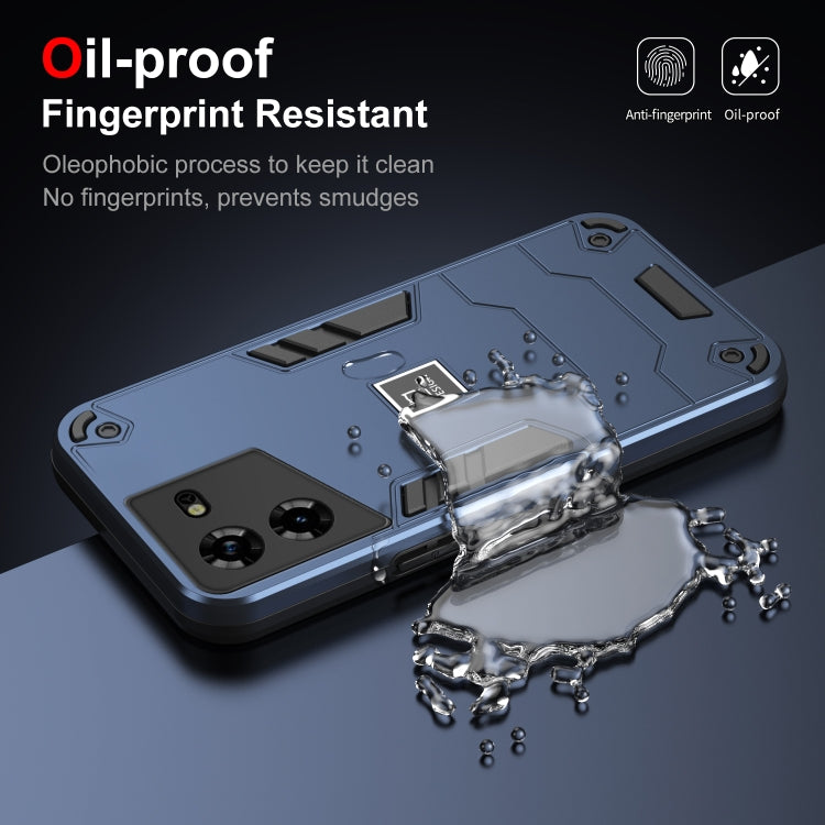 For Tecno Pova 5 2 in 1 Shockproof Phone Case(Blue) - Tecno Cases by PMC TechLife | Online Shopping South Africa | PMC TechLife | Buy Now Pay Later Mobicred