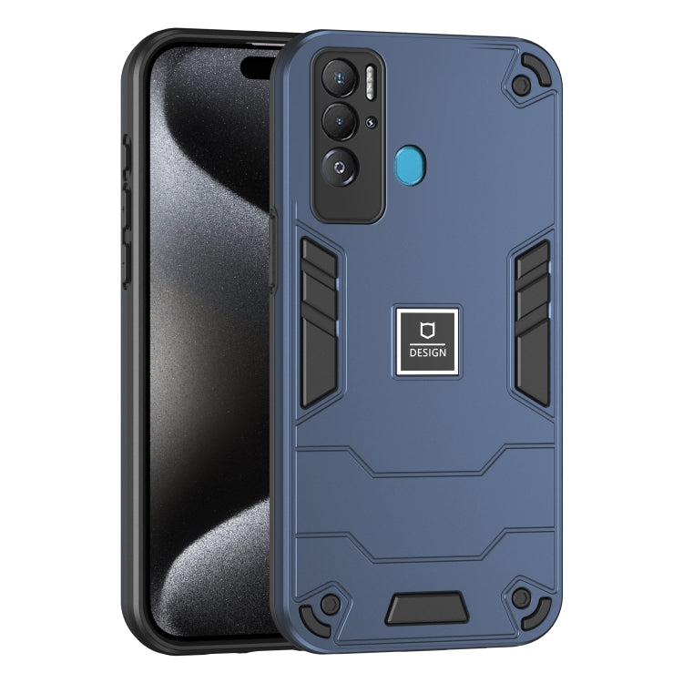 For Tecno Pova Neo 2 in 1 Shockproof Phone Case(Blue) - Tecno Cases by PMC TechLife | Online Shopping South Africa | PMC TechLife | Buy Now Pay Later Mobicred