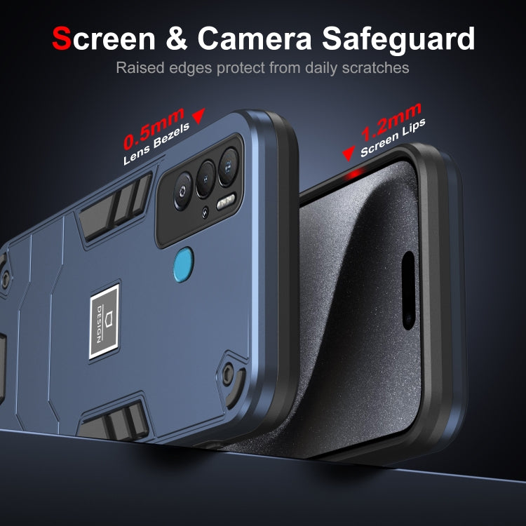 For Tecno Pova Neo 2 in 1 Shockproof Phone Case(Blue) - Tecno Cases by PMC TechLife | Online Shopping South Africa | PMC TechLife | Buy Now Pay Later Mobicred