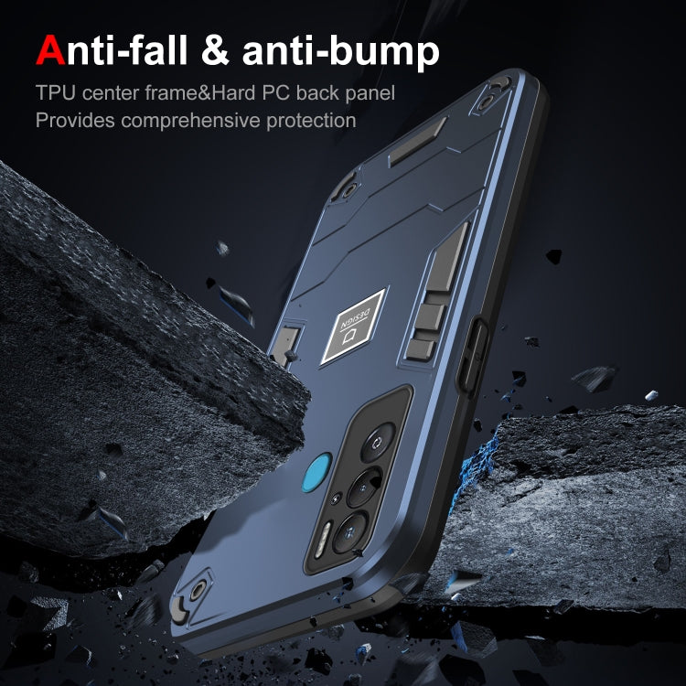 For Tecno Pova Neo 2 in 1 Shockproof Phone Case(Blue) - Tecno Cases by PMC TechLife | Online Shopping South Africa | PMC TechLife | Buy Now Pay Later Mobicred
