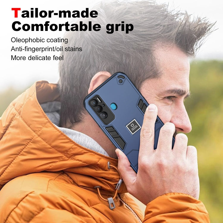 For Tecno Pova Neo 2 in 1 Shockproof Phone Case(Blue) - Tecno Cases by PMC TechLife | Online Shopping South Africa | PMC TechLife | Buy Now Pay Later Mobicred