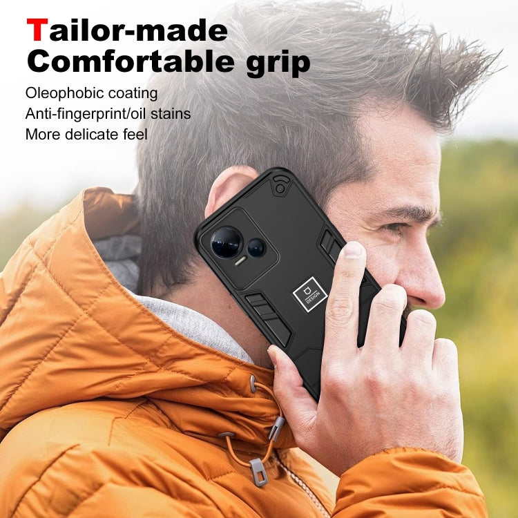 For Tecno Spark 10 5G 2 in 1 Shockproof Phone Case(Black) - Tecno Cases by PMC Jewellery | Online Shopping South Africa | PMC Jewellery