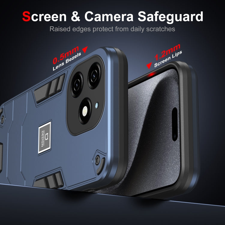 For Tecno Spark 20 2 in 1 Shockproof Phone Case(Blue) - Tecno Cases by PMC TechLife | Online Shopping South Africa | PMC TechLife | Buy Now Pay Later Mobicred