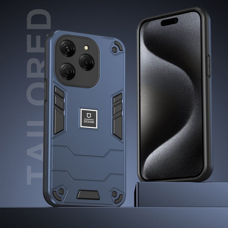 For Tecno Spark 20 Pro 2 in 1 Shockproof Phone Case(Blue) - Tecno Cases by PMC TechLife | Online Shopping South Africa | PMC TechLife | Buy Now Pay Later Mobicred