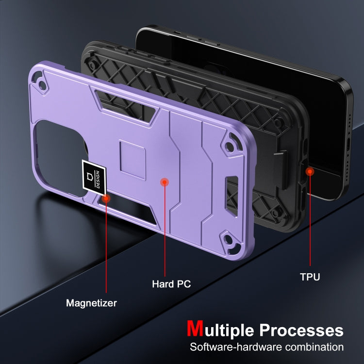 For Tecno Spark 20 Pro 2 in 1 Shockproof Phone Case(Purple) - Tecno Cases by PMC TechLife | Online Shopping South Africa | PMC TechLife | Buy Now Pay Later Mobicred