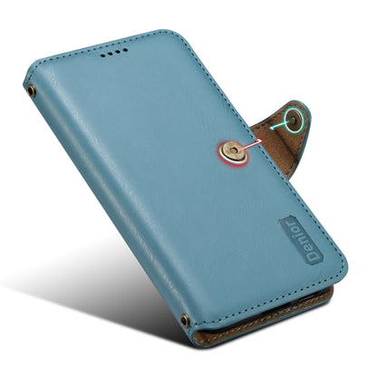 For Samsung Galaxy S24+ 5G Denior Cowhide Texture Wallet Style Leather Phone Case(Blue) - Galaxy S24+ 5G Cases by Denior | Online Shopping South Africa | PMC Jewellery | Buy Now Pay Later Mobicred