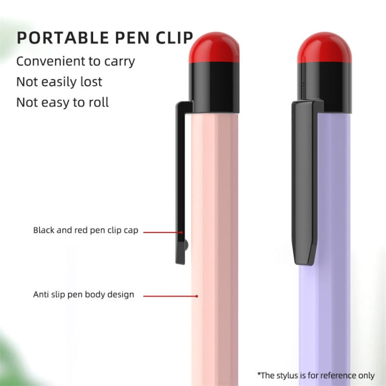 For Apple Pencil 2 Pen Clip Silicone Stylus Pen Protective Case(Purple) - Pencil Accessories by PMC Jewellery | Online Shopping South Africa | PMC Jewellery | Buy Now Pay Later Mobicred