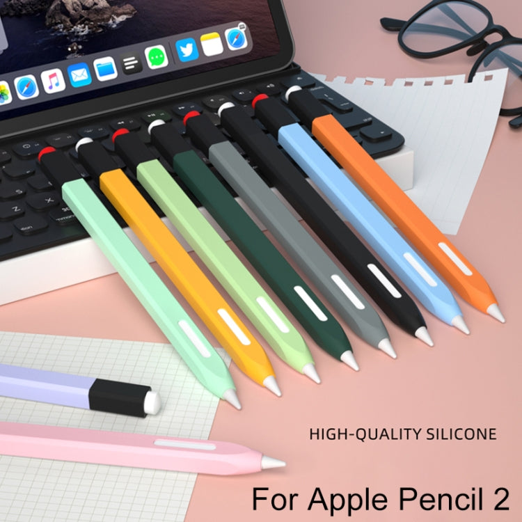 For Apple Pencil 2 Retro Pencil Style Stylus Pen Protective Case(Sky Blue) - Pencil Accessories by PMC Jewellery | Online Shopping South Africa | PMC Jewellery | Buy Now Pay Later Mobicred