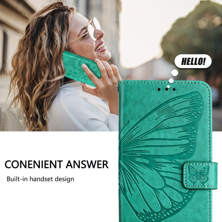 For Xiaomi Redmi K70 / K70 Pro Embossed Butterfly Leather Phone Case(Green) - K70 Cases by PMC Jewellery | Online Shopping South Africa | PMC Jewellery | Buy Now Pay Later Mobicred