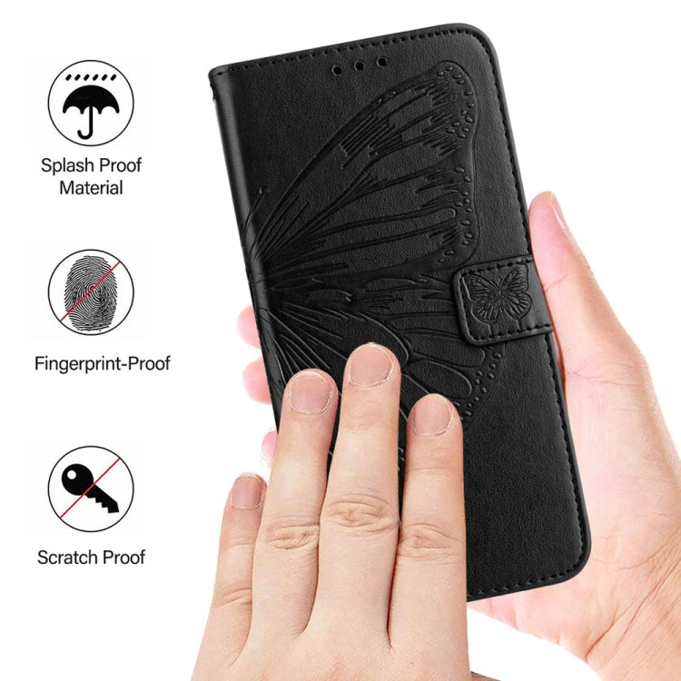 For Xiaomi Redmi K70 / K70 Pro Embossed Butterfly Leather Phone Case(Black) - K70 Cases by PMC Jewellery | Online Shopping South Africa | PMC Jewellery | Buy Now Pay Later Mobicred