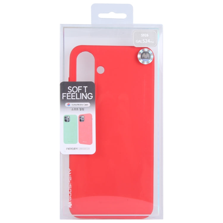 For Samsung Galaxy S24+ 5G GOOSPERY SOFT FEELING Liquid TPU Soft Phone Case(Red) - Galaxy S24+ 5G Cases by GOOSPERY | Online Shopping South Africa | PMC Jewellery | Buy Now Pay Later Mobicred