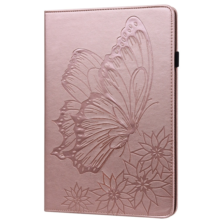 For iPad Pro 13 2024 Big Butterfly Embossed Leather Tablet Case(Rose Gold) - iPad Pro 13 2024 Cases by PMC Jewellery | Online Shopping South Africa | PMC Jewellery | Buy Now Pay Later Mobicred