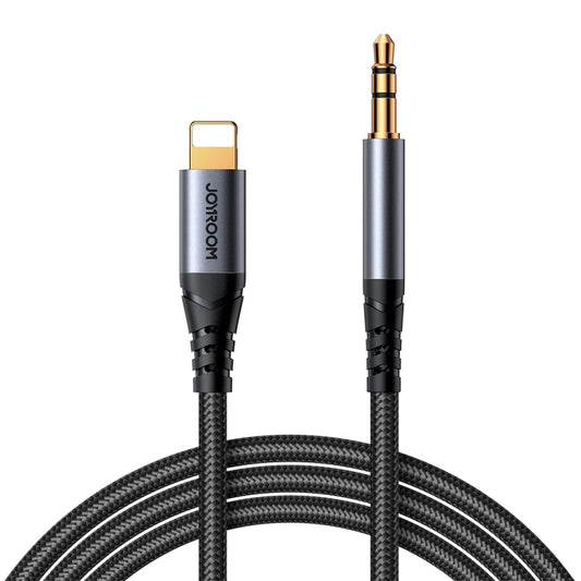 JOYROOM SY-A06 Transsion Series 8 Pin to 3.5mm AUX Audio Adapter Cable, Length: 1.2m(Black) - Video & Audio Cable by JOYROOM | Online Shopping South Africa | PMC Jewellery | Buy Now Pay Later Mobicred