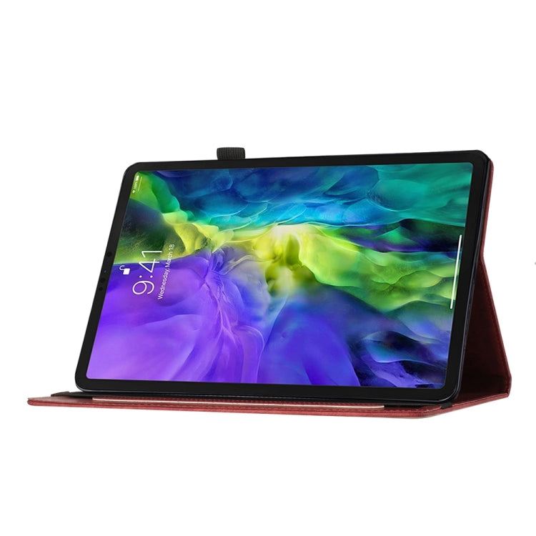 For iPad Pro 12.9 2022 / Air 13 2024 Butterfly Cat Embossing Leather Tablet Case(Red) - iPad Pro 12.9 (2022/2021) Cases by PMC Jewellery | Online Shopping South Africa | PMC Jewellery | Buy Now Pay Later Mobicred