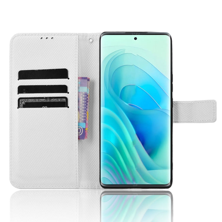 For Itel S23+ S681LN Diamond Texture Leather Phone Case(White) - More Brand by PMC Jewellery | Online Shopping South Africa | PMC Jewellery | Buy Now Pay Later Mobicred