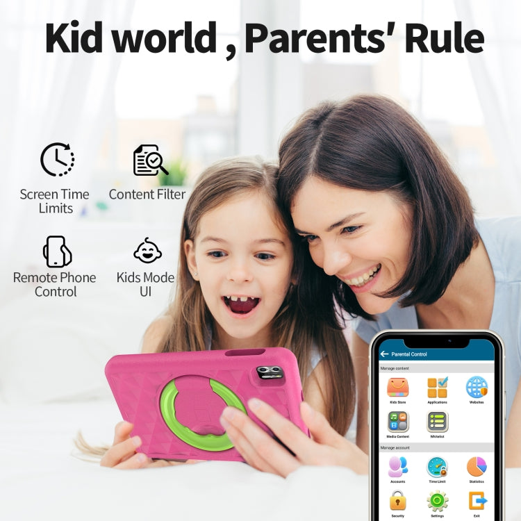 Pritom B8K 4G LTE Kid Tablet 8 inch,  4GB+64GB, Android 12 Unisoc T310 Quad Core CPU Support Parental Control Google Play(Pink) -  by PRITOM | Online Shopping South Africa | PMC Jewellery | Buy Now Pay Later Mobicred