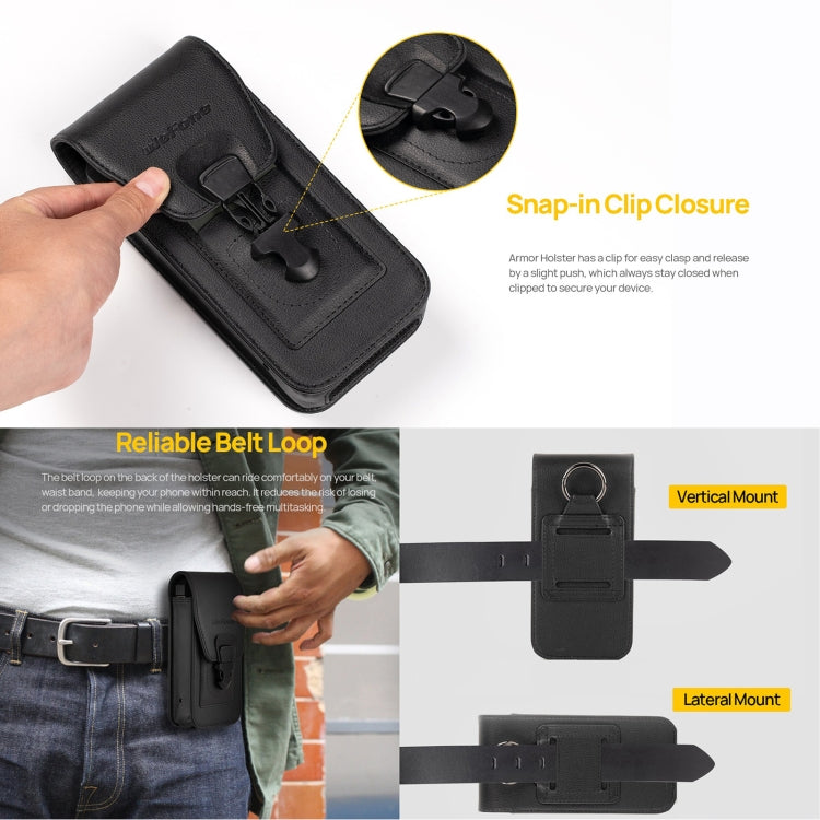 For Ulefone Armor 24 Ulefone Armor Holster Multi-Purpose Phone Pouch Waist Bag(Black) - Ulefone Cases by Ulefone | Online Shopping South Africa | PMC Jewellery
